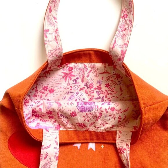 FABRIC TOTE BAG WITH LINING WOMEN "MAMA" 16 in x 13 in - Picture 2 of 3